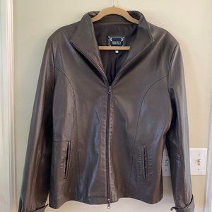 Vera Pelle Italian Leather Fitted Jacket